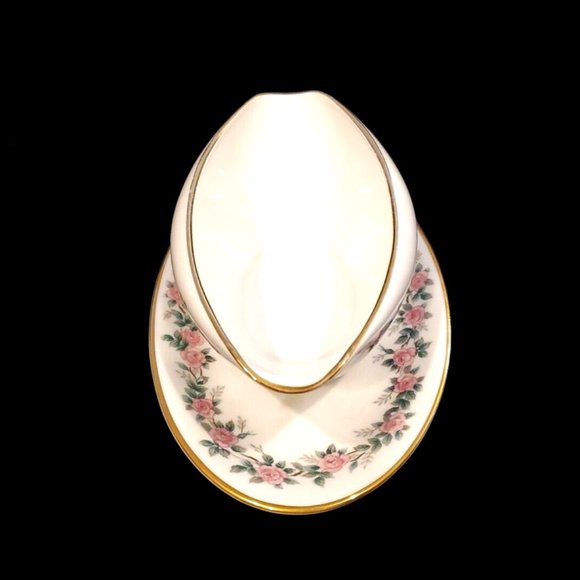 Noritake China Pattern 5412 Pink Rose Band Gravy Boat ~ Retired ~ Made in Japan - Picture 4 of 5